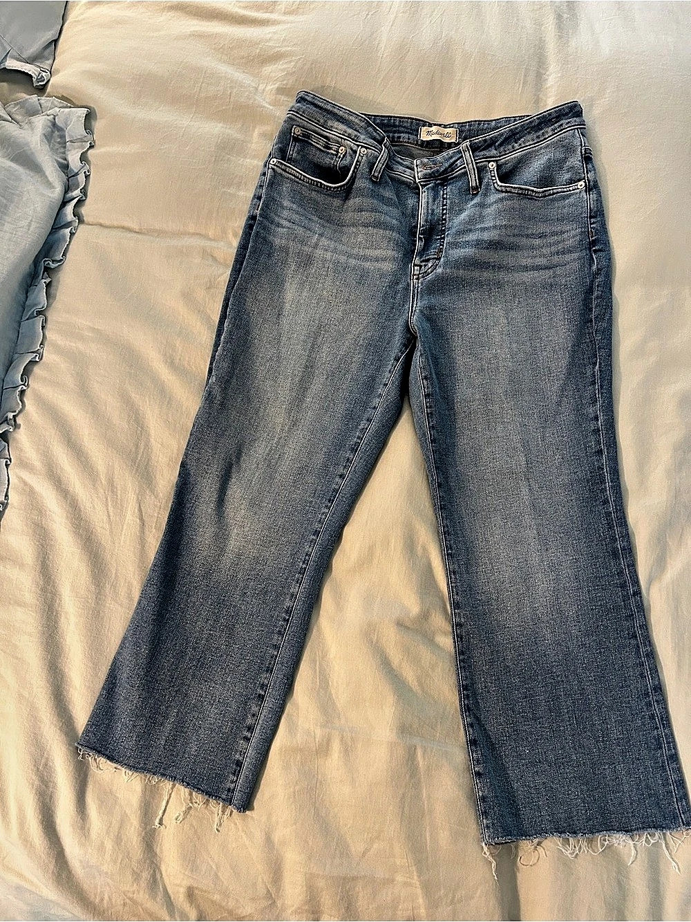 Madewell Curvy Kick Out Crop Jean Blue Waist 31